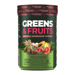Greens & Fruits Natural Superfood Powder - Vanilla Cinnamon - 11.4 oz. (30 Servings) | GNC