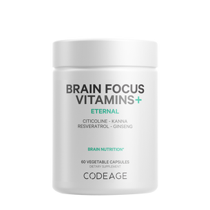 Brain Focus Multivitamin+ - 60 Vegetable Capsules (30 Servings) | GNC