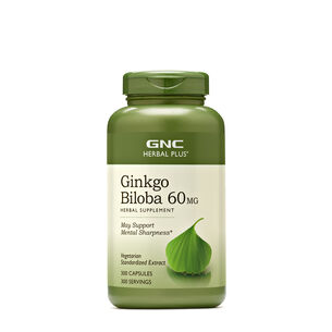 Ginkgo Biloba 60mg - 300 Capsules (300 Servings) | GNC
