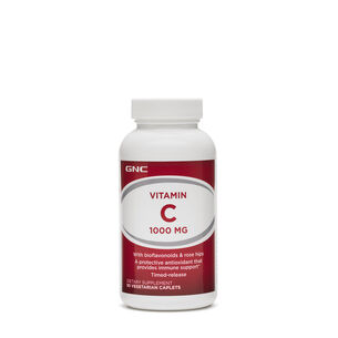 Vitamin C - 1000mg - 90 Vegetarian Caplets (90 Servings) | GNC