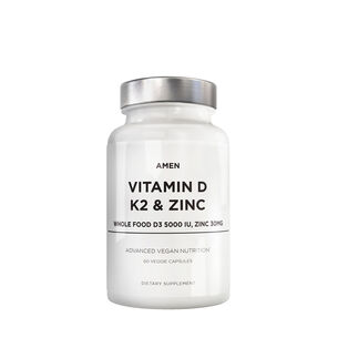 Amen Vitamin D - K2 & Zinc - Vitamin D3 - 60 Capsules (60 Servings) | GNC