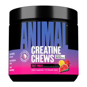 Animal Creatine Chews - Fruit Punch - 120 Chewable Tablets (30 Servings) | GNC