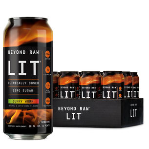LIT On-The-Go Pre-Workout - Gummy Worm - 16oz. (12 Cans) | GNC